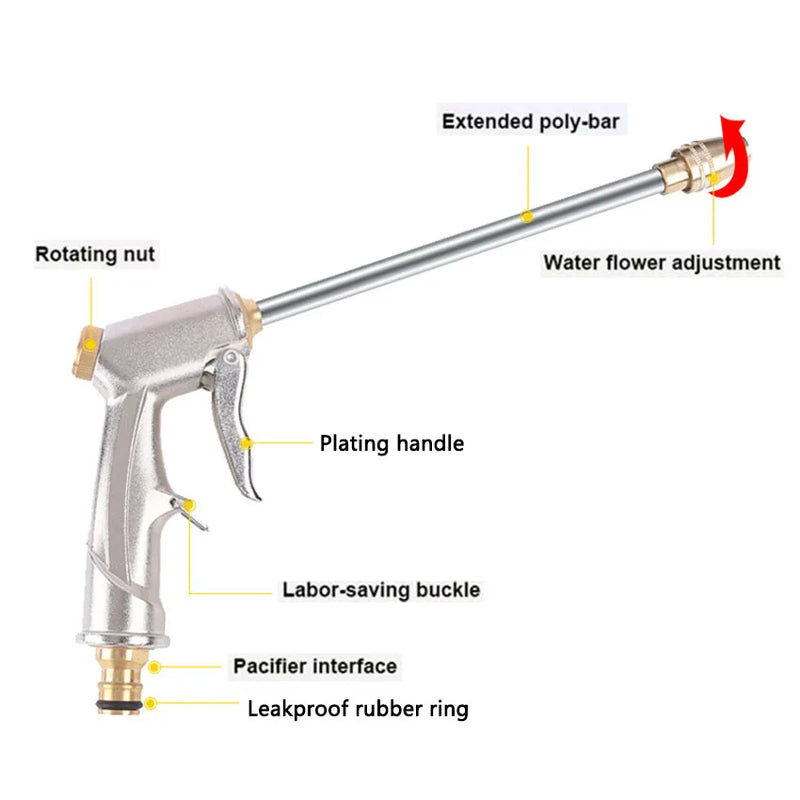 Mangueira Mágica de Lavagem de Carro Expansível de Alta Pressão, Spray Ajustável, Flexível, Casa, Jardim, Rega, Limpeza Pistola De Água